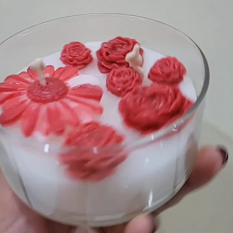 شات   شیششه گل شمعی هدیه خااص