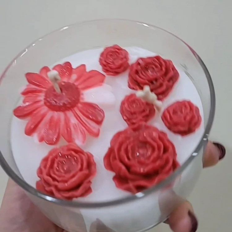 شات شیششه گل شمعی هدیه خااص