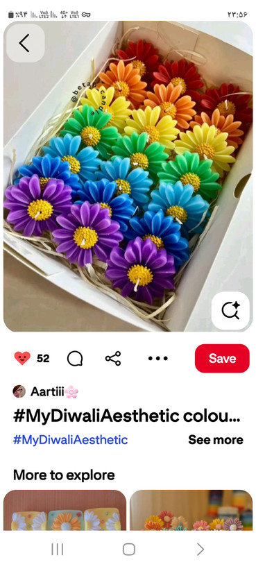 گیفت شمع گل بابونه(مارگاریت و ارکیده )
