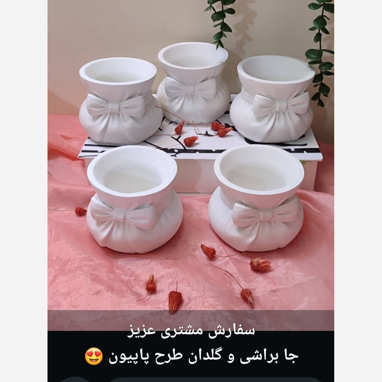 قالب سیلیکونی گلدان پاپیونی