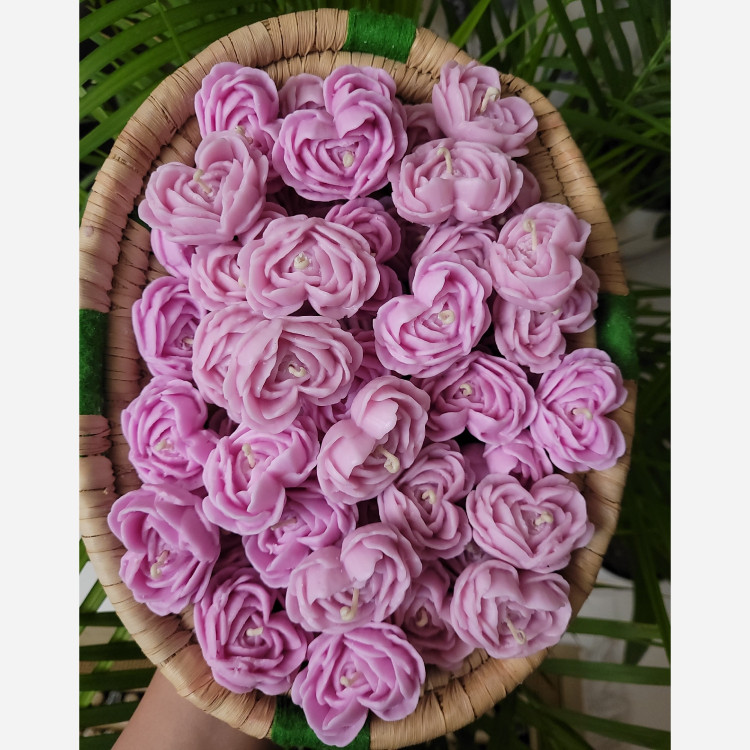 گیفت شمع رز قلبی با پلکسی