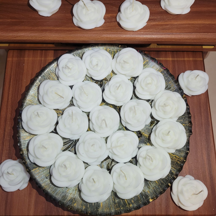 گیفت شمع گل رز