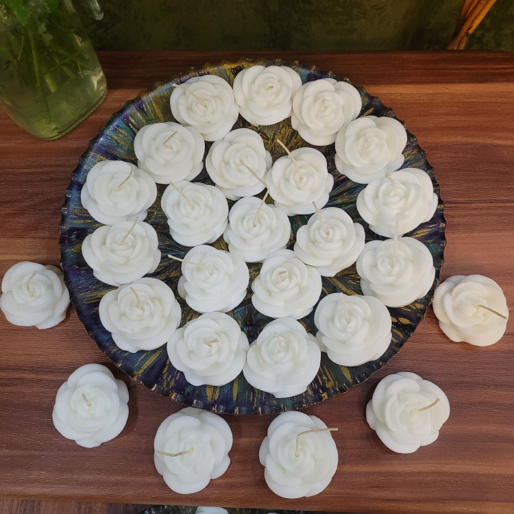 گیفت شمع گل رز